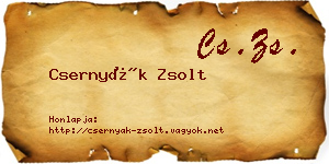 Csernyák Zsolt névjegykártya