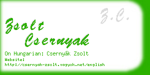 zsolt csernyak business card
