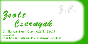 zsolt csernyak business card